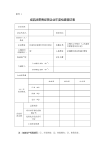 成品油零售经营企业年度检查登记表