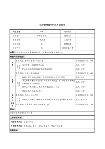 信托投资公司综合管理部司机职务说明书