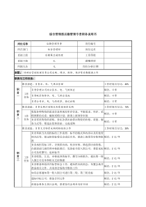 信托投资公司综合管理部后勤管理专责职务说明书