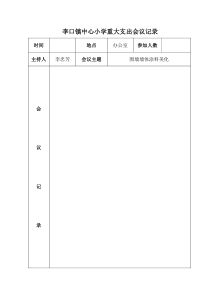 重大支出会议记录