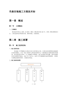 吊扇安装施工方案技术标