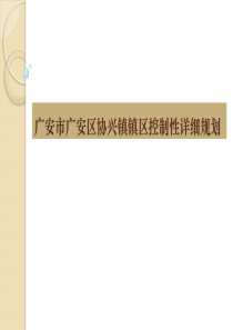 广安市广安区协兴镇镇区控规汇报