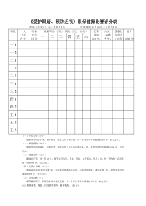 眼保健操比赛评分表