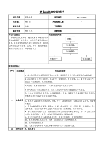 财务总监岗位说明书