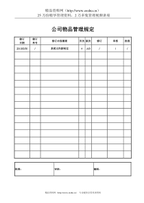 公司物品管理规定