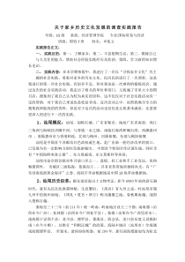 关于家乡历史文化发展的调查实践报告