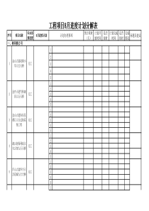 项目进度表模板