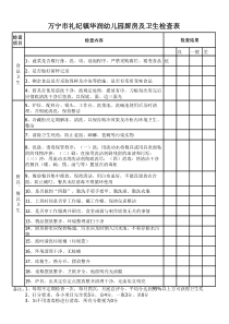 厨房及卫生检查表