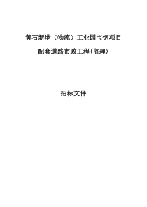 某工业园项目配套道路市政工程监理招标文件(DOCX-36页)优质版