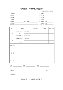 粘结砂浆抹面砂浆试验报告