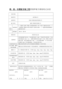 框架质量样板引路验收记录表