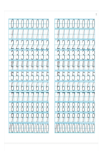 幼儿数字田字格描红