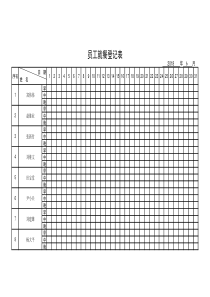 公司员工就餐登记表模板