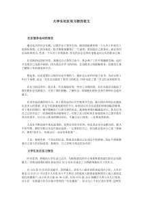 大学生社区实习报告范文