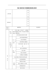 施工组织设计等实施情况检查记录表