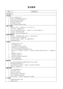 面试提纲及评价(实用型)