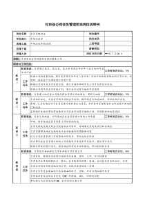 化妆品公司会员管理担当岗位说明书