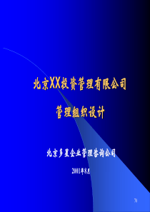 北京XX投资管理有限公司管理组织设计（PPT 134）