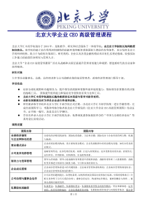 北京大学企业CEO高级管理课程(1)