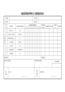 被动柔性防护网施工表格