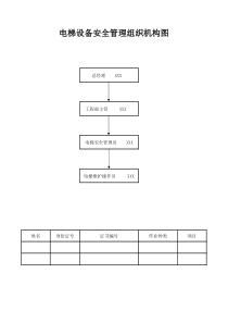 电梯设备安全管理组织机构图