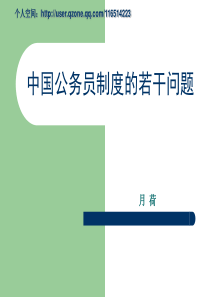 中国公务员制度若干思考