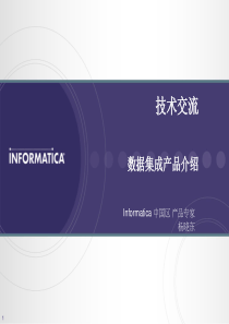 Informatica数据集成