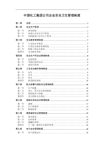 中国化工集团公司企业安全卫生管理制度