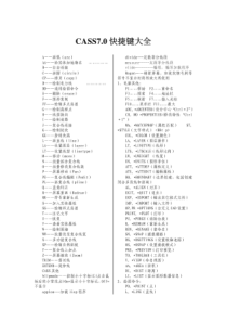 CAdcass7.0快捷键命令大全