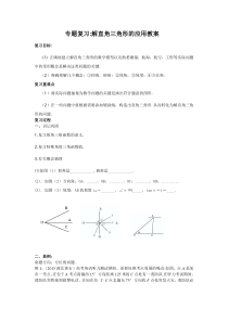 解直角三角形的应用专题--教案