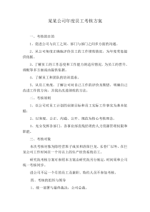 某公司年度员工绩效考核方案