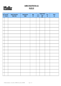 样品登记表