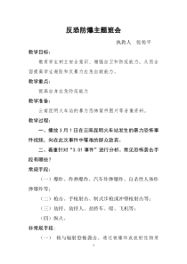 反恐防恐主题班会