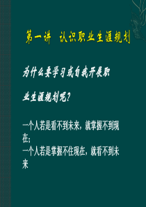 第二讲认识职业生涯规划