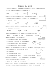 2015高一物理必修二曲线运动综合复习题