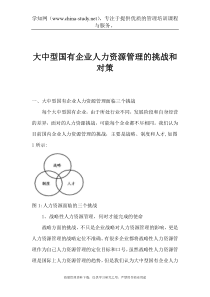 大中型国有企业人力资源管理的挑战和对策