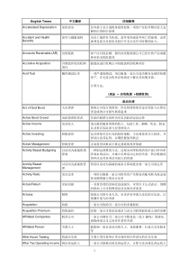 高盛财经词典英汉对照