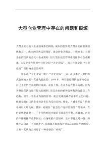 大型企业管理中存在的问题和根源(1)