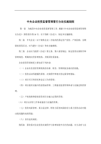 中央企业投资监督管理暂行办法实施细则doc5