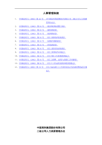 中国高科人事管理制度