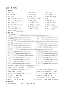 牛津英语7B--Unit-8-单词、短语、句型总结