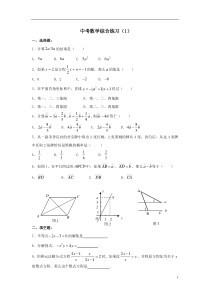 中考数学综合练习(1)