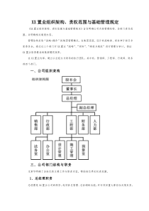 中小型房地产公司组织架构、职责范围与管理制度