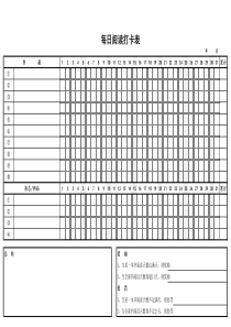 每日阅读打卡表