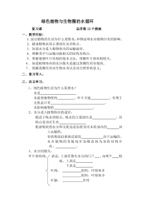 绿色植物与生物圈的水循环(复习课)(1)