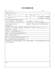 30软件问题报告单