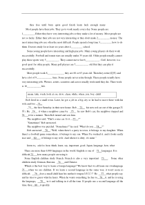 中考英语12选10(以及7选5(含答案)