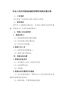 9.作业人员应对现场机械伤害事件现场处置方案