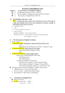 现代英语词汇学概论最强版复习资料chapter1