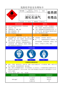 液化石油气安全周知卡